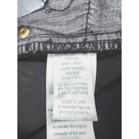 FRAME Le Skinny De Jeanne Womens Denim Black Skinny Jeans Size 26 - Picture 5 of 15